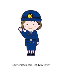 This is an illustration of a woman's "Police Officer".
