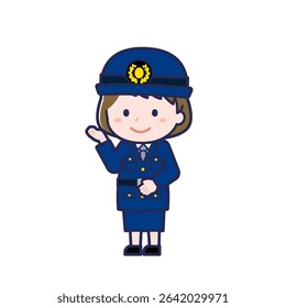 This is an illustration of a woman's "Police Officer".