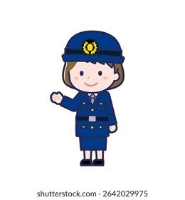 This is an illustration of a woman's "Police Officer".