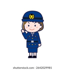 This is an illustration of a woman's "Police Officer".