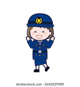 This is an illustration of a woman's "Police Officer".