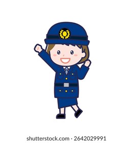 This is an illustration of a woman's "Police Officer".