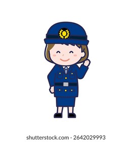 This is an illustration of a woman's "Police Officer".