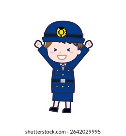 This is an illustration of a woman's "Police Officer".