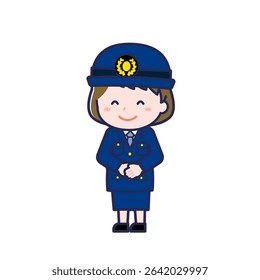 This is an illustration of a woman's "Police Officer".