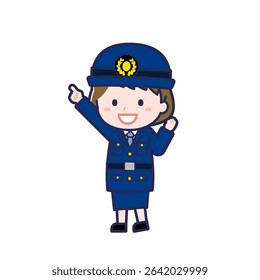 This is an illustration of a woman's "Police Officer".