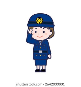This is an illustration of a woman's "Police Officer".
