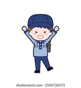 This is an illustration of a woman's "postman".