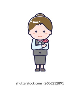 This is an illustration of a woman's "salesperson".