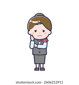 This is an illustration of a woman's "salesperson".