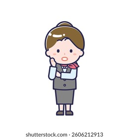 This is an illustration of a woman's "salesperson".