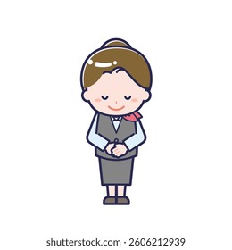 This is an illustration of a woman's "salesperson".