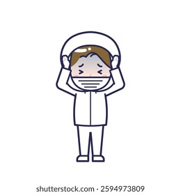 This is an illustration of a woman's "sanitary clothes".