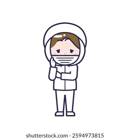 This is an illustration of a woman's "sanitary clothes".