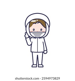 This is an illustration of a woman's "sanitary clothes".