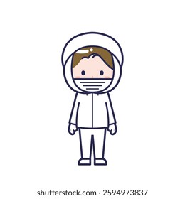 This is an illustration of a woman's "sanitary clothes".