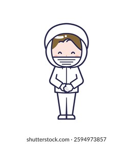 This is an illustration of a woman's "sanitary clothes".