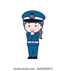 Esta es una ilustración del "Guardia de Seguridad" de una mujer.