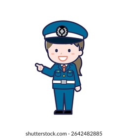 Esta es una ilustración del "Guardia de Seguridad" de una mujer.