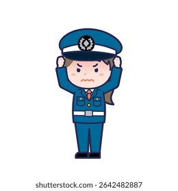 This is an illustration of a woman's "Security Guard".