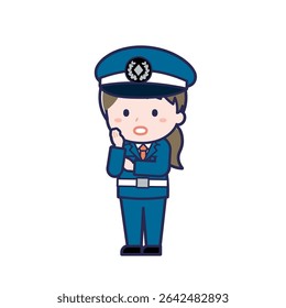 This is an illustration of a woman's "Security Guard".