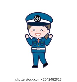 Esta es una ilustración del "Guardia de Seguridad" de una mujer.