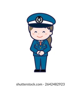 This is an illustration of a woman's "Security Guard".