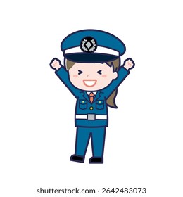 Esta es una ilustración del "Guardia de Seguridad" de una mujer.