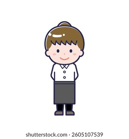 This is an illustration of a woman's "Server".