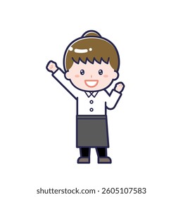 This is an illustration of a woman's "Server".