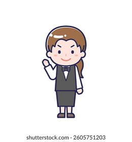 This is an illustration of a woman's "Server".