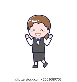 This is an illustration of a woman's "Server".