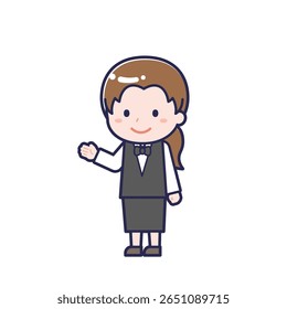 This is an illustration of a woman's "Server".