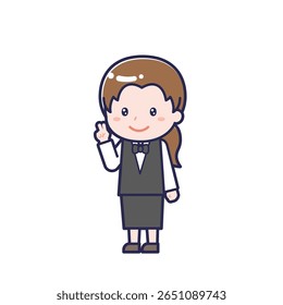 This is an illustration of a woman's "Server".