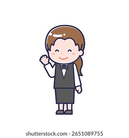 This is an illustration of a woman's "Server".