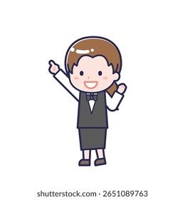 Dies ist eine Illustration des "Servers" einer Frau.