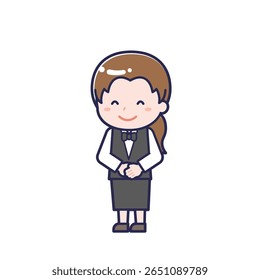 This is an illustration of a woman's "Server".