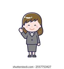 This is an illustration of a woman's "suit".