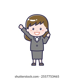 This is an illustration of a woman's "suit".