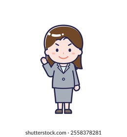 This is an illustration of a woman's "suit".