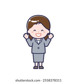 This is an illustration of a woman's "suit".