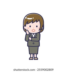 This is an illustration of a woman's "suit".