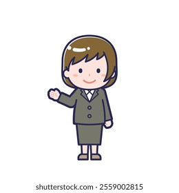 This is an illustration of a woman's "suit".