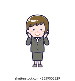This is an illustration of a woman's "suit".