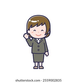This is an illustration of a woman's "suit".