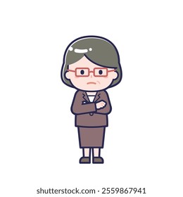 This is an illustration of a woman's "suit middle age".