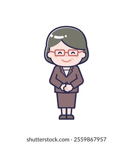 This is an illustration of a woman's "suit middle age".