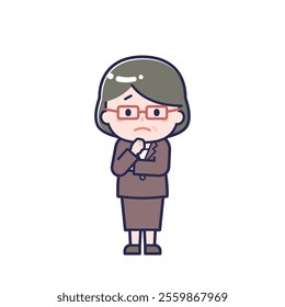 This is an illustration of a woman's "suit middle age".