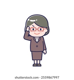 This is an illustration of a woman's "suit middle age".