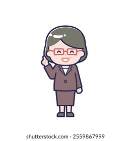 This is an illustration of a woman's "suit middle age".